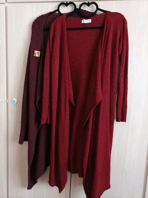 BSB cardigans used in bordeaux and eggplant colors
