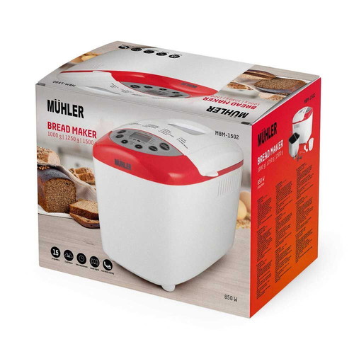 Muhler MBM-1502 Bread Maker new, 2 kneaders, 3 loaf sizes