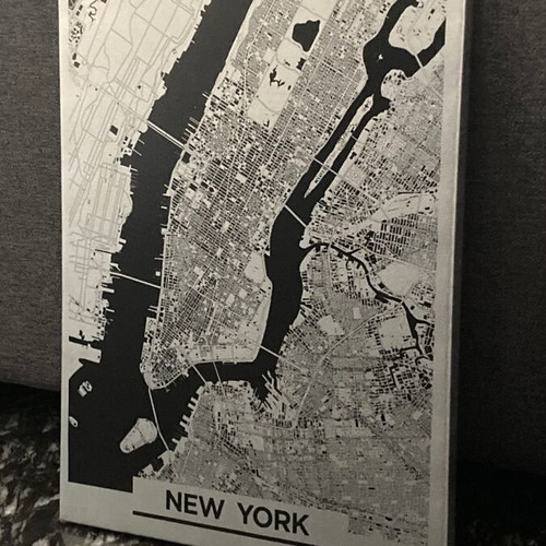 Decorative canvas prints like new with New York, London, Paris maps