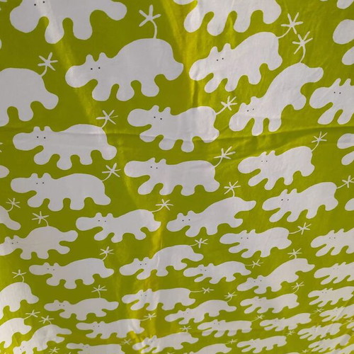 Ikea Lime Green Hippo fabric new, 120x300cm, cotton