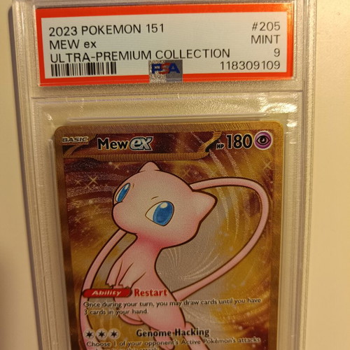 Mew ex (MEW 205) UPC promo gold PSA 9 like new