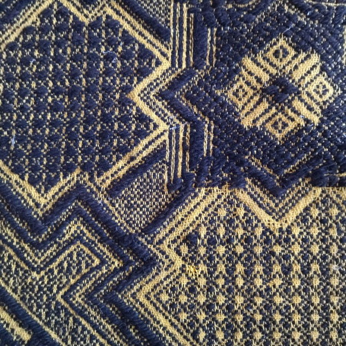 Rug new, double-sided, 215x330 cm, yellow and black