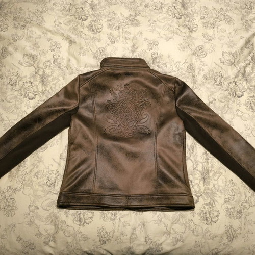 Desigual Biker leather jacket No40 new, brown