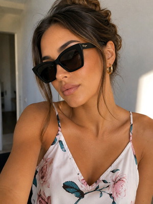 Salvatore Ferragamo sunglasses like new, black frame