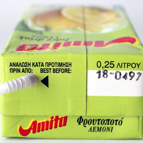 Amita Vintage 1996 Empty Lemon Juice Box