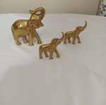 Solid brass elephant figurines