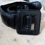Wide black belt used, barely worn