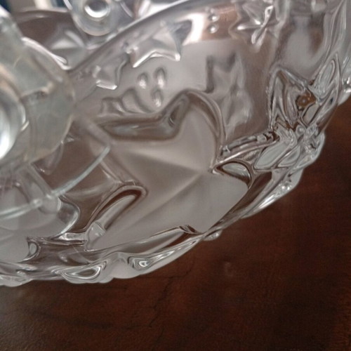 Vintage crystal fondant dish Walther Glas like new, 19 cm