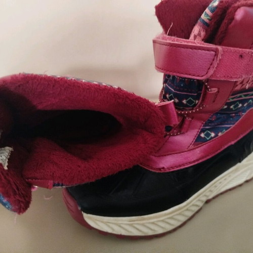 Girls' snow boots like new, size 33, pink