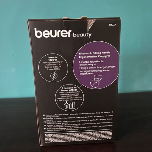 Beurer HC 17 hair dryer new with 1300 W and adjustable temperature