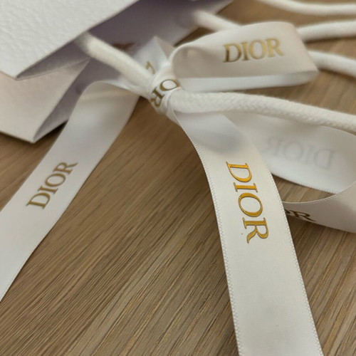 Dior shopping bag new, white with gold details