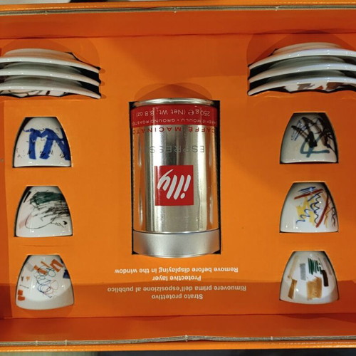 illy Collection 2004 Espresso cup and saucer set Padraig Timoney Pen Tests