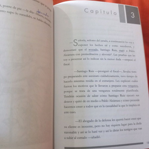 El juicio book used in Spanish with notes
