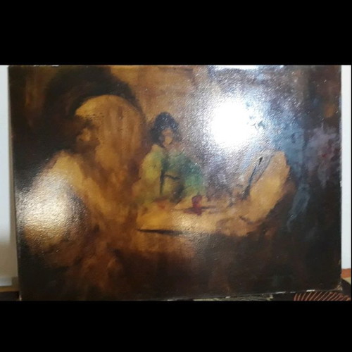Collectible oil painting by M. Gatzonis used