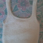 Stradivarius fuzzy crop top white like new
