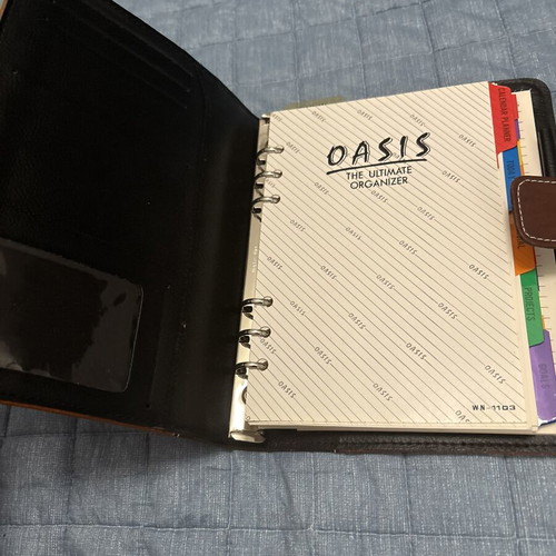 Vintage leather organizer Oasis The Ultimate Organizer like new
