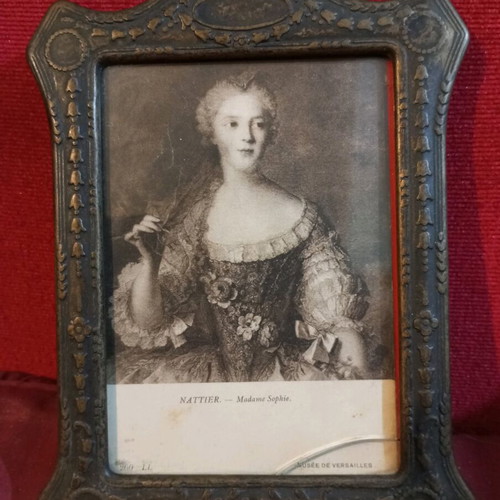 Engraving with frame used, size 12x16 cm