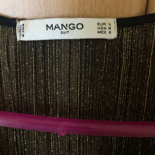 Mango large double dress with gold thread like new