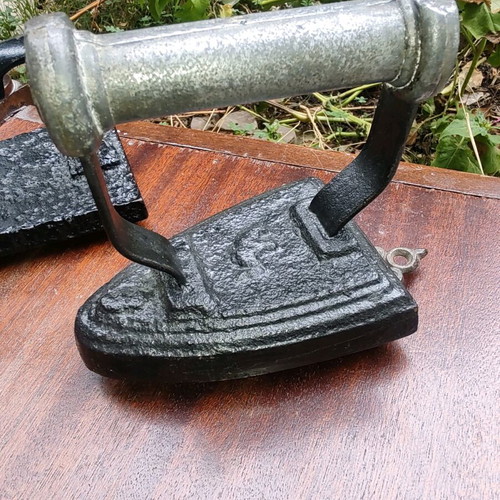 Collection of 19th century collar irons like new with bases