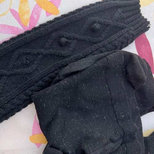 Zara winter leg warmers and tights used, gray and black