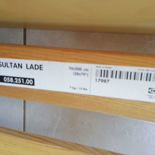 Ikea double bed used with 2 nightstands