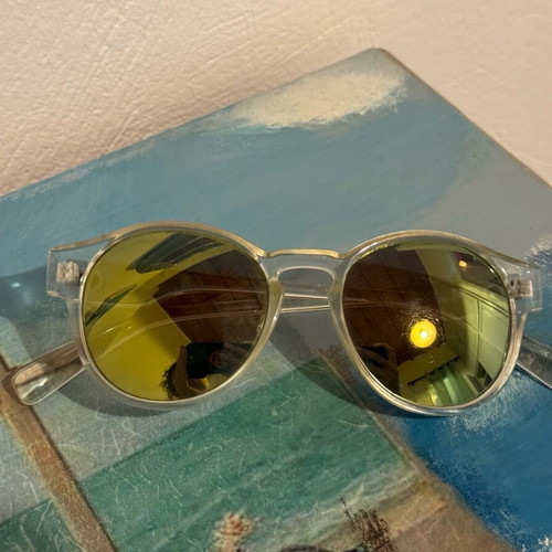 Sunglasses used with transparent mirror lens