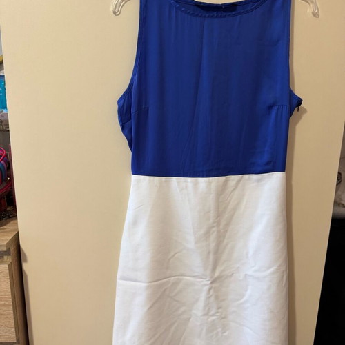 Zara dress like new, blue and white, two fabrics