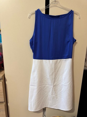 Zara dress like new, blue and white, two fabrics