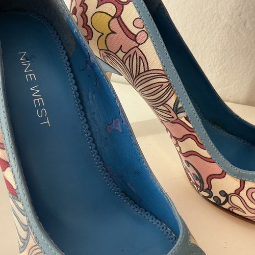 Nine West colorful pumps size 36 like new, 10 cm heel