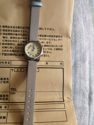 Nattito GY664 women's watch new, gray leather strap