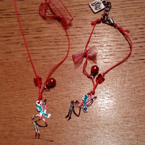 Fly bracelet and necklace set like new