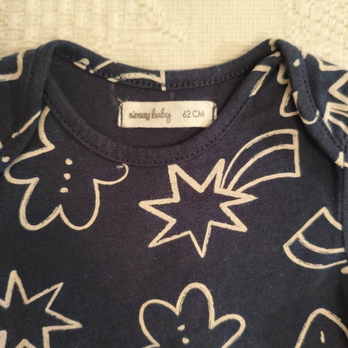 Cotton baby bodysuit, size 1-3 months