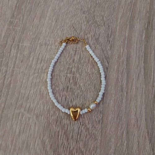 Women's bracelet like new, white and gold