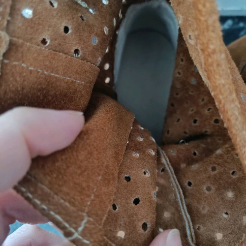 Camel suede handmade boots like new, size 38