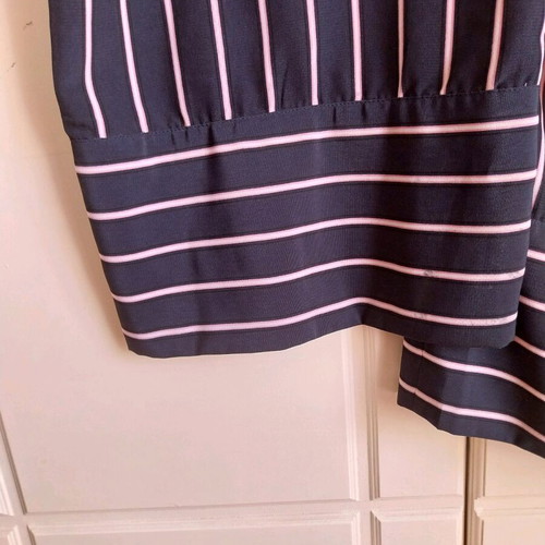 Monki one-piece spring jumpsuit like new, blue with pink stripes