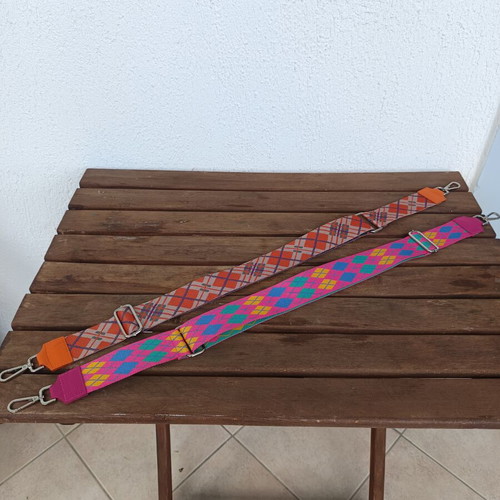 Bag straps adjustable colorful, new, set of 2