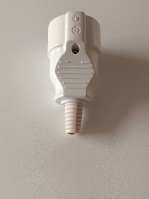 Electrical power plug female Schuko type new, white
