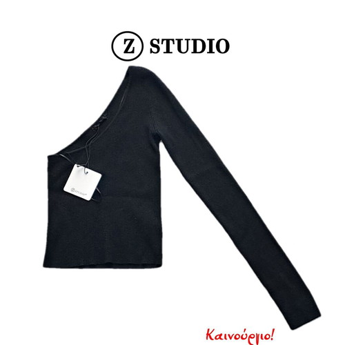Z Studio Women's One-Shoulder Blouse New, Size M, Black