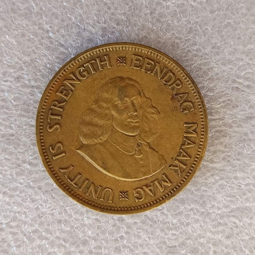 South Africa 1 Cent Coin 1962 used, bronze