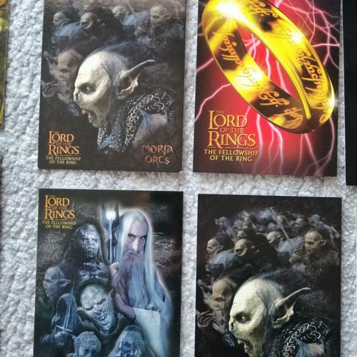 Lord of the Rings collectible postcards used, pack of 9