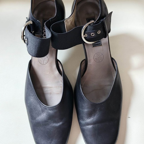 Gabor leather high heel shoes, size 38.5, black