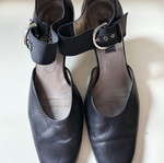 Gabor leather high heel shoes, size 38.5, black
