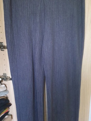Zara knit wide-leg pants like new, gray polyester wool