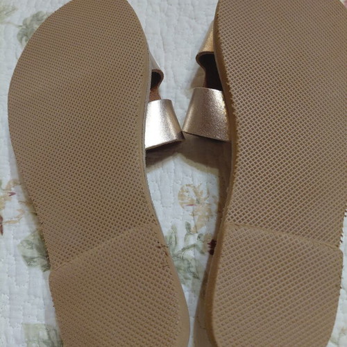Handmade leather sandals rose gold size 38 like new