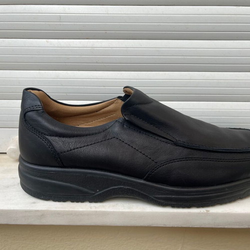 Aeropelma Leather Slip-On Shoe Black New Size 43