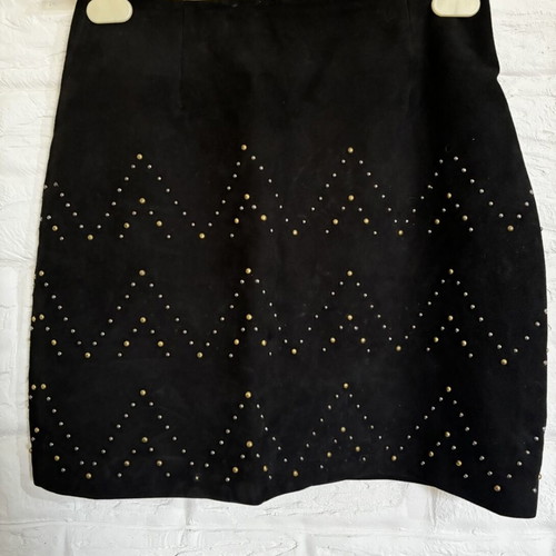 Sandro suede skirt used, black