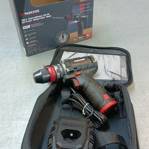 Parkside PBSPA 12 E4 12V cordless drill with battery and charger new