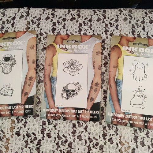 Tattoo sealed pack of 3 packages with 2 pieces each
