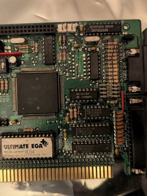 Juko Ultimate EGA+ graphics card used, 256KB ISA 8-bit