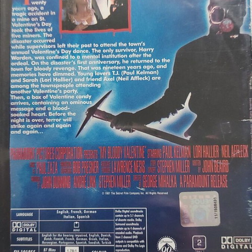 My Bloody Valentine 1981 DVD used, subtitles, action thriller